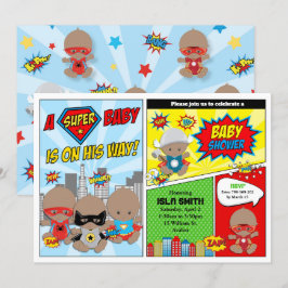 Superhero Baby Showboy American Einladung