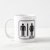 Superhero Badezimmer Funny Mug Kaffeetasse (Links)
