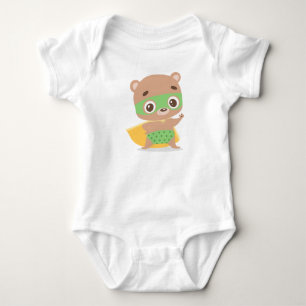 Superhero Bear Baby Sleeper Bodysuit Strampler