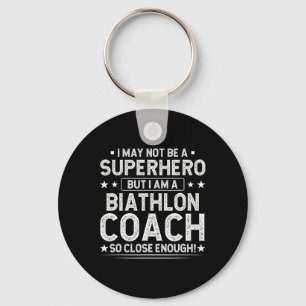 Superhero Biathlon Coach Funny Lucco Schlüsselanhänger