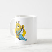 Superhero Biene Cartoon Kaffeemaschine Tasse (Vorderseite Links)