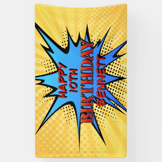 Superhero Birthday Banner (Vertikal)