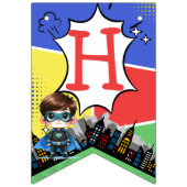 Superhero Birthday Bunting Flags Wimpelkette (Zweite Fahne)
