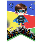 Superhero Birthday Bunting Flags Wimpelkette (Erste Fahne)