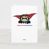 Superhero Birthday Card in City Scene Karte (Rückseite)