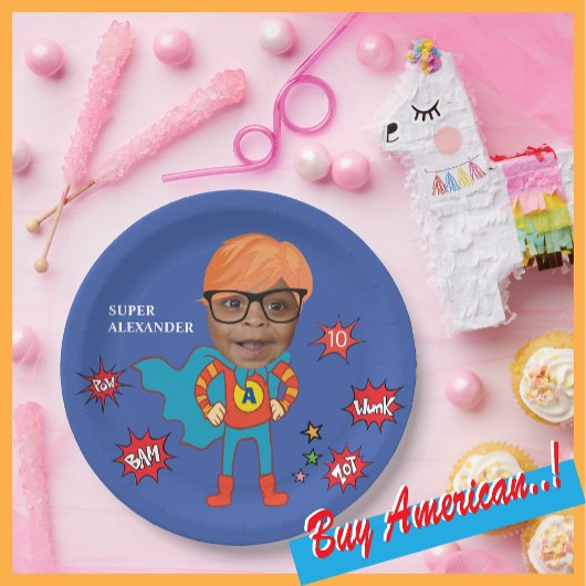 Superhero Birthday Comic ⚡ fantastisches Special K Pappteller