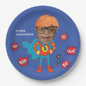 Superhero Birthday Comic ⚡ fantastisches Special K Pappteller (Vorderseite)