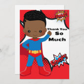 Superhero Birthday Danke-Karte (Vorne/Hinten)