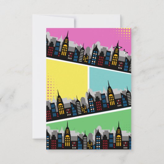 Superhero Birthday Dankeskarte (Rückseite)