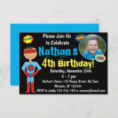 Superhero Birthday Einladung (Vorne/Hinten)