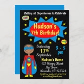 Superhero Birthday Einladung (Vorne/Hinten)