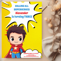 Superhero Birthday Einladung