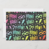 Superhero Birthday Einladung Pink Superhero Party (Rückseite)