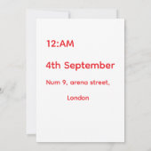 Superhero Birthday Invitation card Einladung (Rückseite)