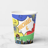 Superhero Birthday Pappbecher (Rückseite)