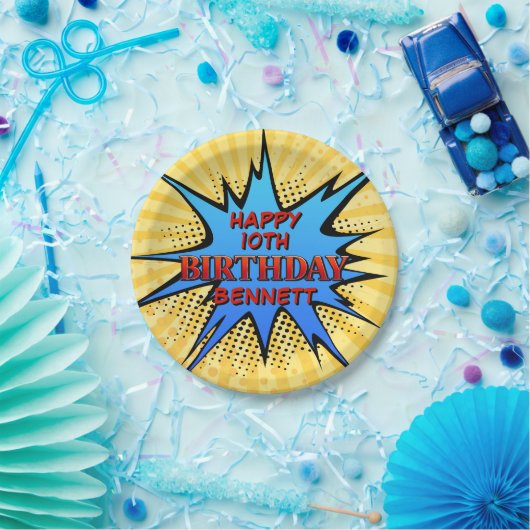 Superhero Birthday Pappteller (Party)