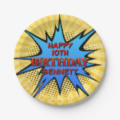 Superhero Birthday Pappteller (Vorderseite)