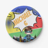 Superhero Birthday Pappteller (Vorderseite)