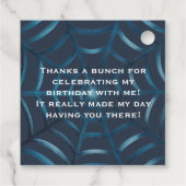 Superhero Birthday Party für Jungen Danke Geschenkanhänger (Rückseite)