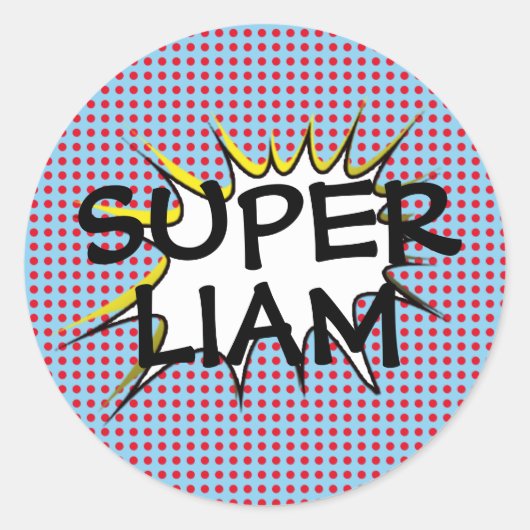Superhero Birthday Party Stickers (Vorderseite)