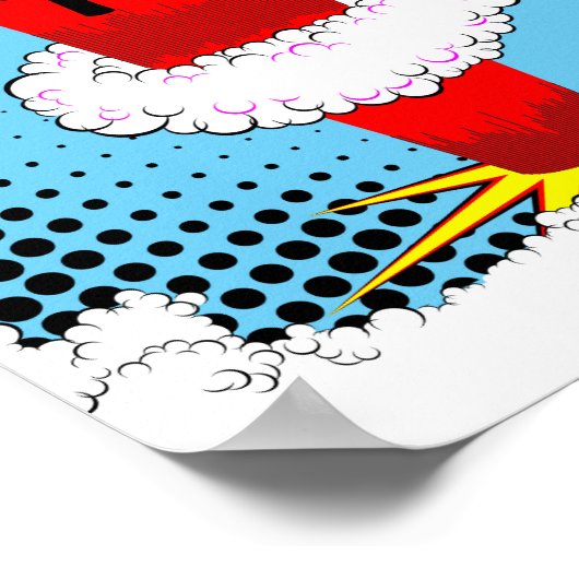 Superhero Birthday Party-Zeichen Poster (Ecke)