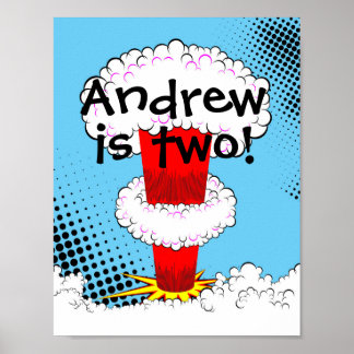 Superhero Birthday Party-Zeichen Poster