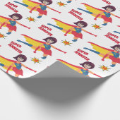 Superhero Birthday Phantastisches Phantastisches G Geschenkpapier (Ecke)