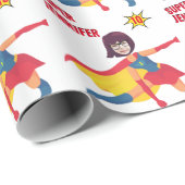 Superhero Birthday Phantastisches Phantastisches G Geschenkpapier (Rolleneckpunkt)
