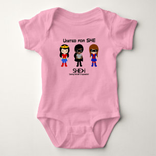 SUPERHERO Black Kontur - vereint für SHE Baby Strampler