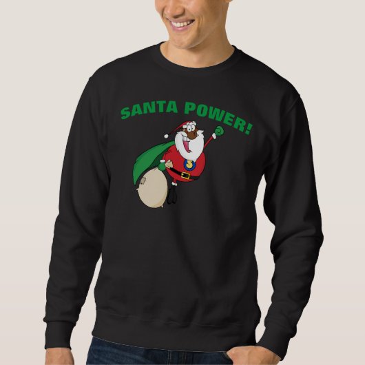 Superhero Black Santa Power Shirt (Vorderseite)