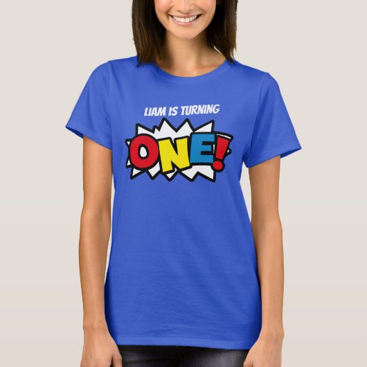 Superhero-blauer T - Shirt, T-Shirt (Vorderseite)