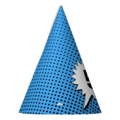 Superhero Blue Back Dot - Personalisiertes Alter - Partyhütchen (Links)