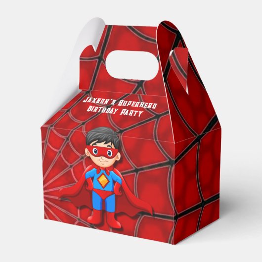 SuperHero Boy Birthday Party Geschenkschachtel (Vorderseite)