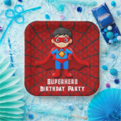 SuperHero Boy Birthday Party Pappteller (Party)