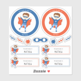 Superhero Boy Dieses Buch gehört Aufkleber