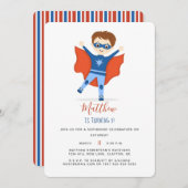Superhero Boy Einladung (Vorne/Hinten)