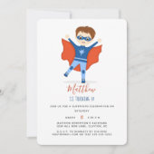 Superhero Boy Einladung (Vorderseite)