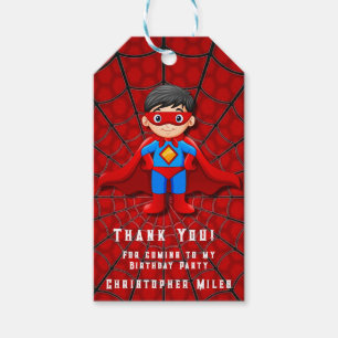 SuperHero Boy Geburtstagsparty Danke Geschenkanhänger