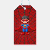 SuperHero Boy Geburtstagsparty Danke Geschenkanhänger (Rückseite)