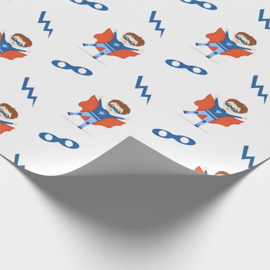 Superhero Boy Geschenkpapier (Ecke)