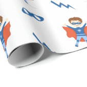Superhero Boy Geschenkpapier (Rolleneckpunkt)