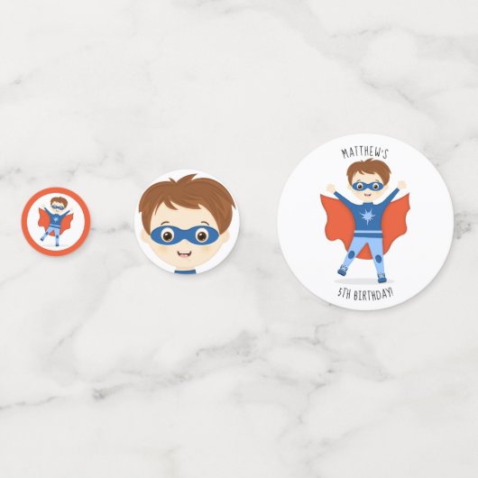 Superhero Boy Konfetti (Vorderseiten)