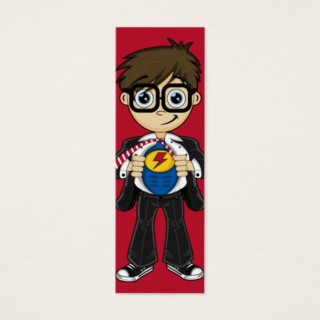 Superhero Boy Lesezeichen (Vorderseite)
