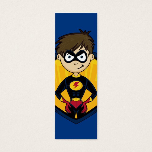 Superhero Boy Lesezeichen (Vorderseite)