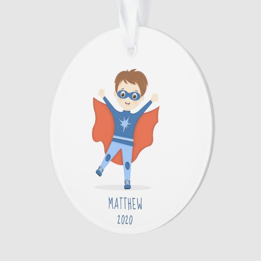 Superhero Boy Ornament (Vorderseite)