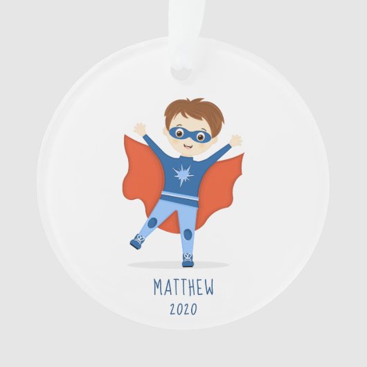 Superhero Boy Ornament (Vorderseite)