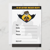 Superhero Boy Party Einladung (Rückseite)