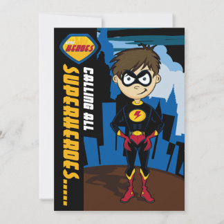 Superhero Boy Party Einladung