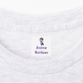 Superhero Boy Personalisierter Name Kleidung Etiketten (Befestigt)