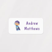 Superhero Boy Personalisierter Name Kleidung Etiketten (Design 1)